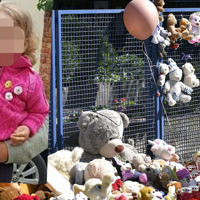 Preminula djevojčica, svijeće i cvijeće ispred Klaićeve bolnice