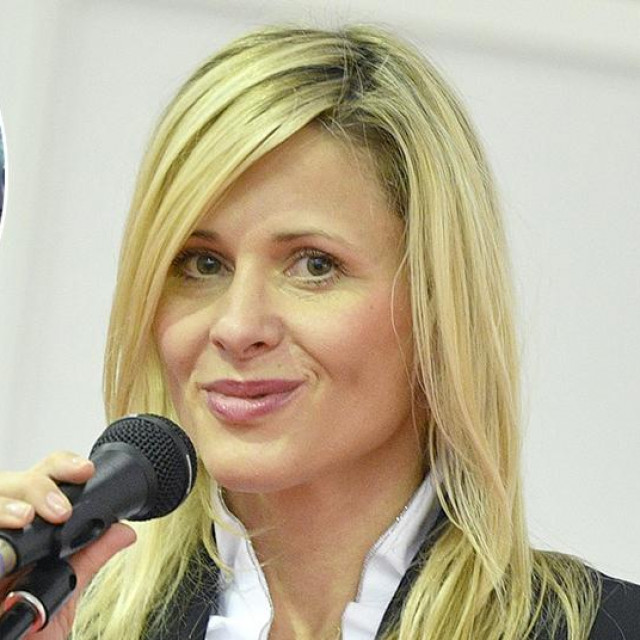 Dijana Zadravec; u krugu: prosvjed djelatnika KBC-a Sestara milosrdnica