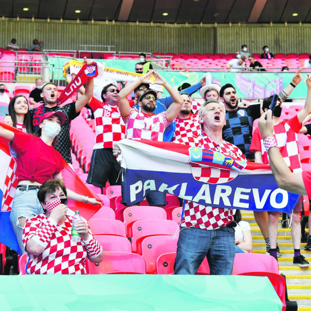Hrvatski navijači na Wembleyju