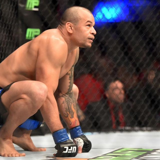 LOS ANGELES, CA - FEBRUARY 28: Gleison Tibau enters the Octagon before his lightweight bout against Tony Ferguson during the UFC 184 event at Staples Center on February 28, 2015 in Los Angeles, California. Harry How,Image: 221628997, License: Rights-managed, Restrictions:, Model Release: no, Credit line: Harry How/Getty images/Profimedia