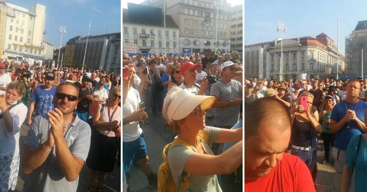 Jutarnji list - U Zagrebu više tisuća građana prosvjedovalo protiv mjera, covid potvrda i obveznog cijepljenja - Vimarsana News