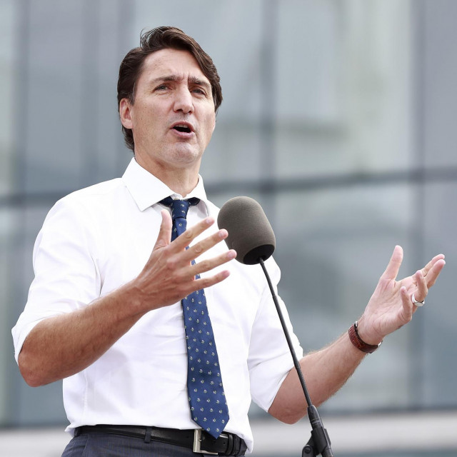 Justin Trudeau tijekom predizbornog skupa u Vancouveru