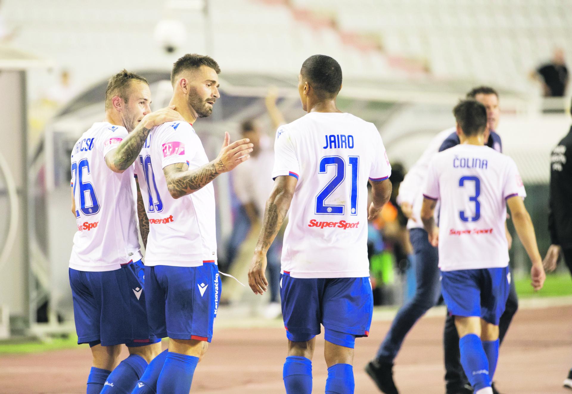 Amer Gojak of Dinamo Zagreb and Marko Livaja of Hajduk Split