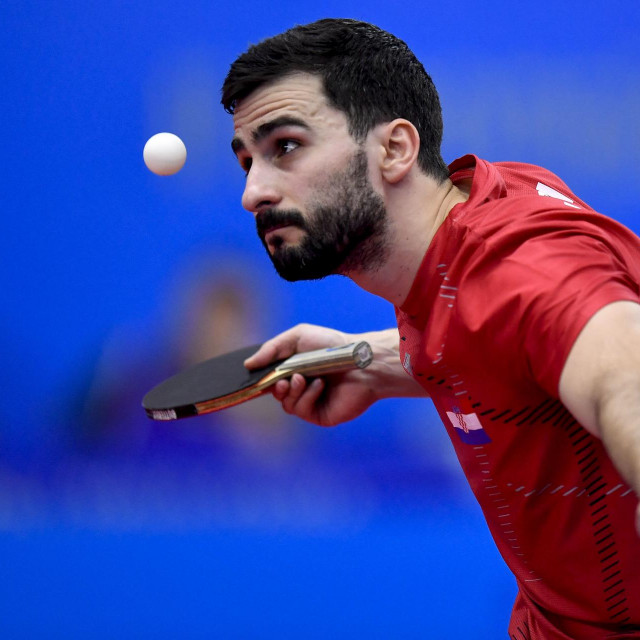 Croatian table tennis player Andrej Gacina pictured during the European Games in Minsk, Belarus, Monday 24 June 2019. The second edition of the &amp;#39;European Games&amp;#39; takes place from 21 to 30 June in Minsk, Belarus. Belgium will present 51 athletes from 11 sports. BELGA PHOTO DIRK WAEM (Photo by DIRK WAEM/BELGA MAG/Belga via AFP)