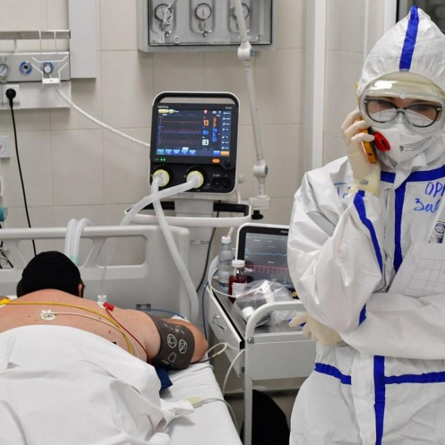 Medicinsko osoblje u Covid odjelu jedne bolnice u Moskvi.