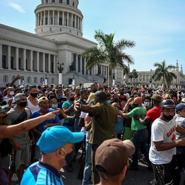 prosvjedi u Havani održani u srpnju 2021.
