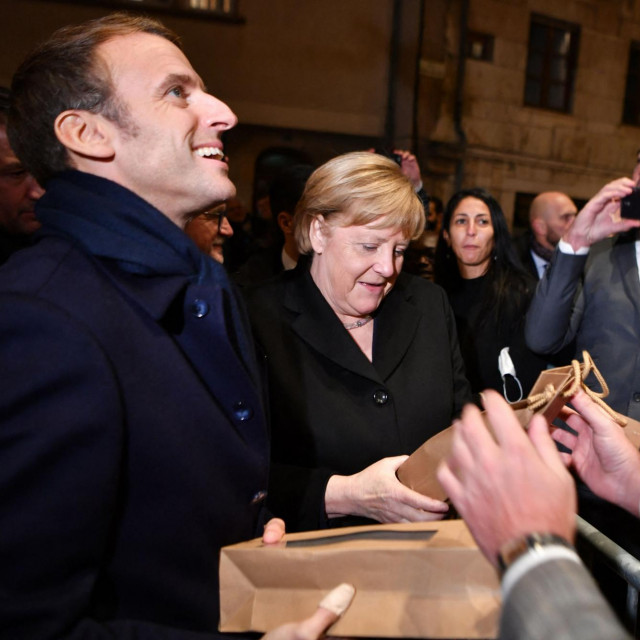 Angela Merkel i Emmanuel Macron u Beauneu
