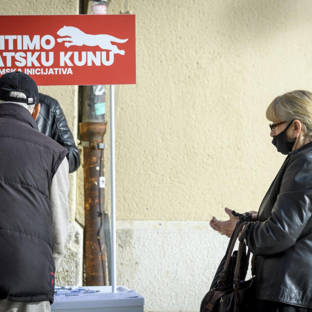 &lt;p&gt;Prikupljanje potpisa za referendum Zaštitimo hrvatsku kunu, protiv uvođenja eura&lt;/p&gt;
