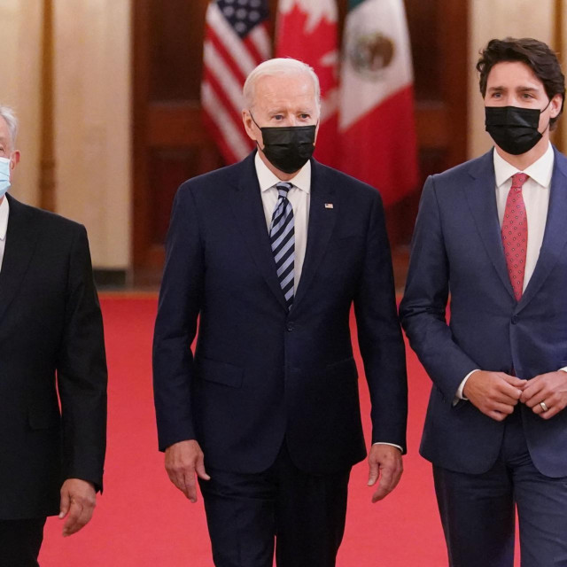 Andres Manuel Lopez Obrador, Joe Biden i Justin Trudeau
