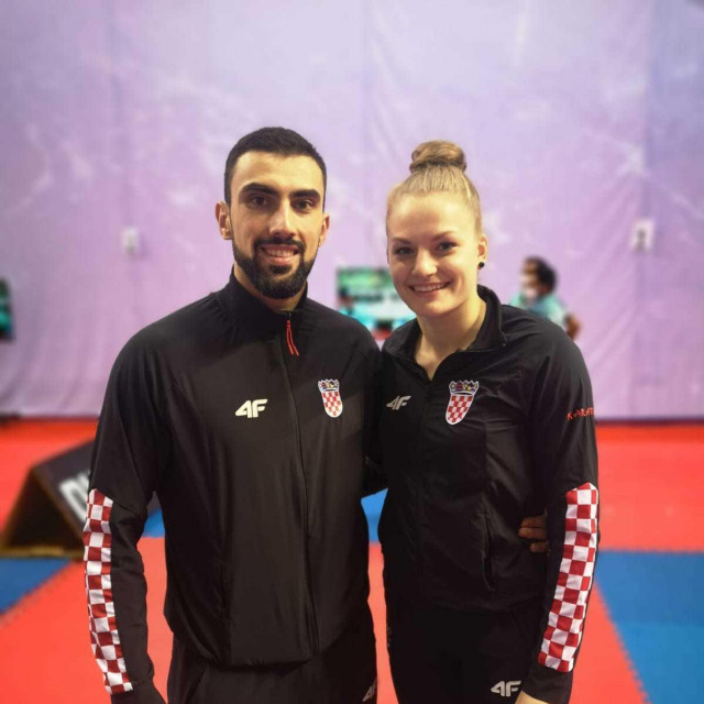 Anđelo Kvesić, Lucija Lesjak, karate, Svjetsko prvenstvo 2021., foto: Hrvatski karate savez

