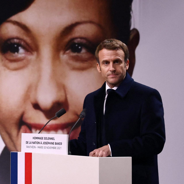 &lt;p&gt;Emmanuel Macron drži govor tijekom ceremonije posvećene Josephine Baker&lt;/p&gt;
