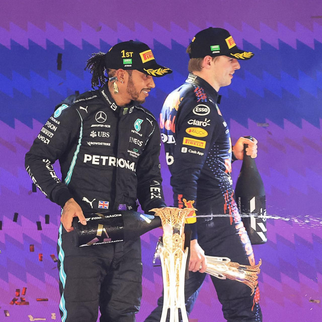 Lewis Hamilton i Max Verstappen
