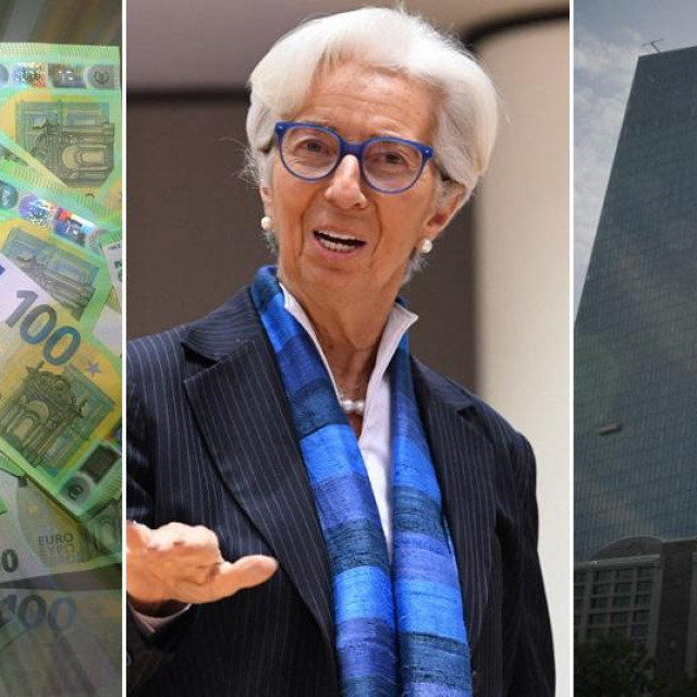 &lt;p&gt;Novčanice od 100 eura, šefica ECB-a Christine Lagarde i zgrada ECB-a u Frankfurtu&lt;/p&gt;
