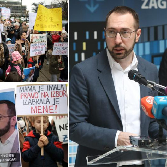 &lt;p&gt;Tomislav Tomašević i roditelji odgojitelji na prosvjedima protiv ukidanja mjere&lt;/p&gt;
