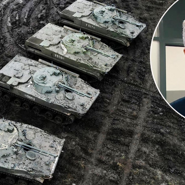 &lt;p&gt;Ruska borbena vozila tijekom vježbe i vojni analitičar Mihailo Samus&lt;/p&gt;
