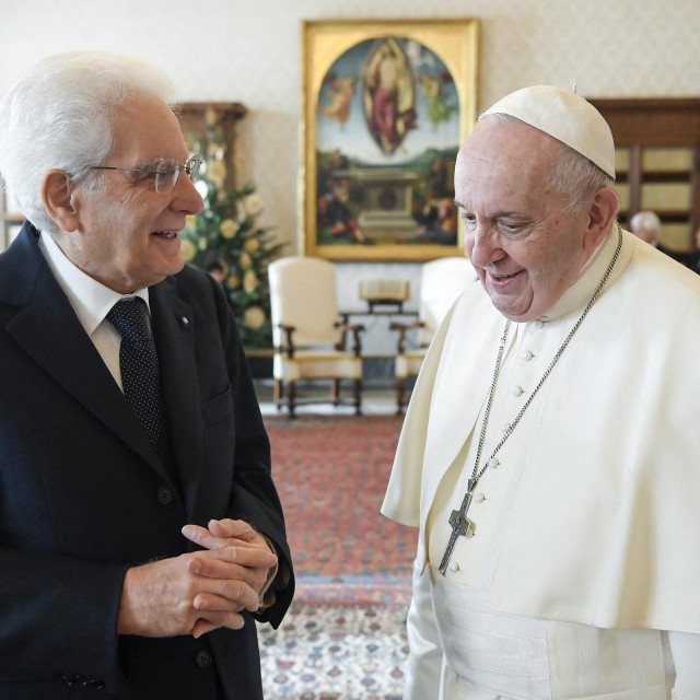 &lt;p&gt;predsjednik Talijanske Republike Sergio Mattarella i papa Franjo&lt;/p&gt;
