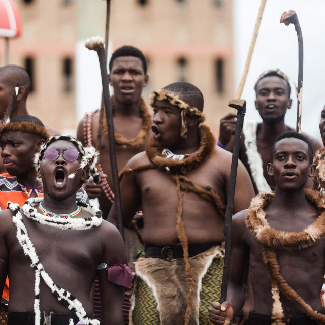 Tradicionalni festival u Južnoj Africi; ilustracija
