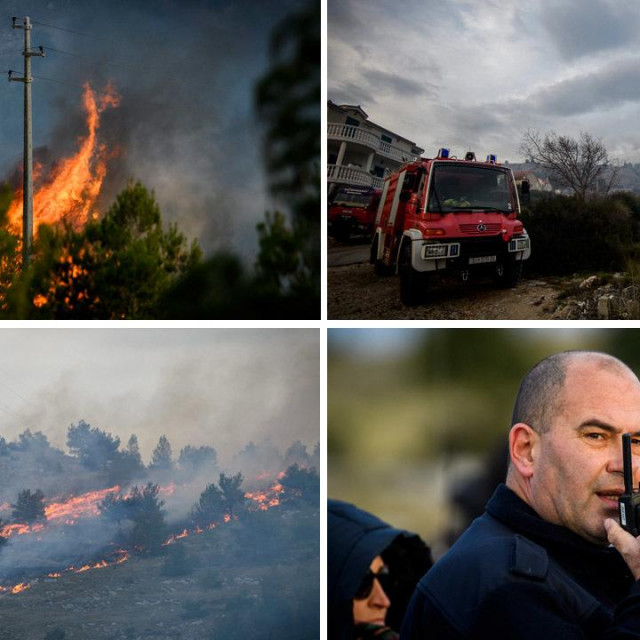 Prizori požara kod Žaborića i vatrogasni zapovjednik Darko Dukić
