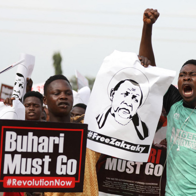 &lt;p&gt;Prosvjedi protiv vlade u Abuji 12. lipnja 2021., nakon što je predsjednik Buhari zabranio Twitter&lt;/p&gt;

&lt;p&gt; &lt;/p&gt;

&lt;p&gt; &lt;/p&gt;
