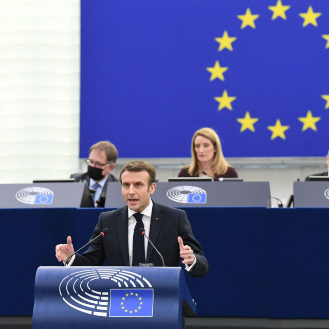 &lt;p&gt;Francuski predsjednik Emmanuel Macron u Europskom parlamentu u Strasbourgu&lt;/p&gt;
