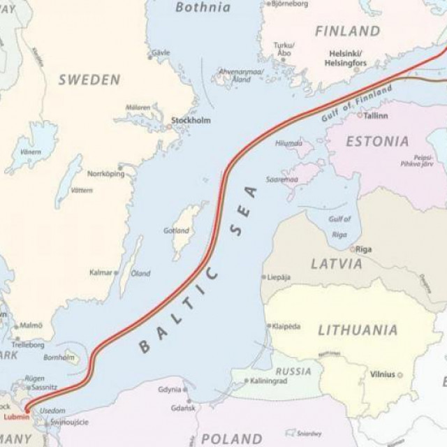 &lt;p&gt;Karta koja prikazuje kuda prolazi plinovod Sjeverni tok 2, s lijeve strane Vladimir Putin i prizori gradnje plinovoda&lt;/p&gt;
