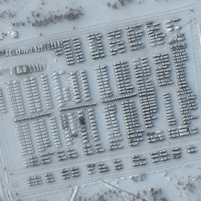Ruske oružane snage stacionirane u Jelnji u Rusiji fotografirane 2. veljače 2022. godine

