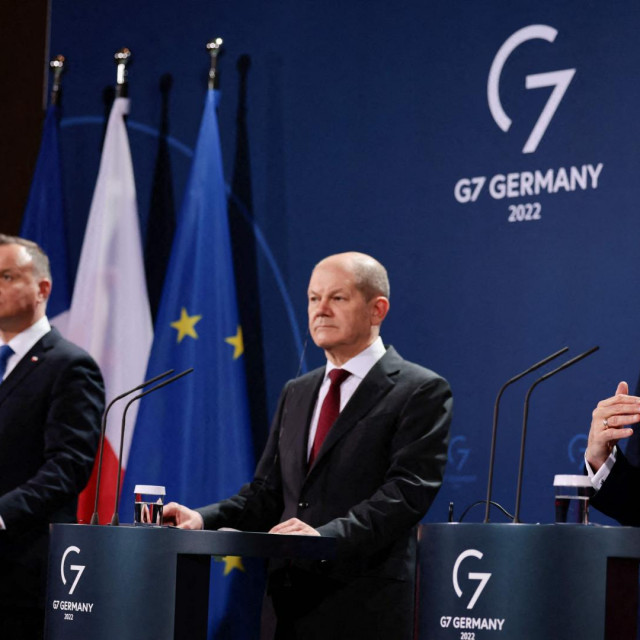 &lt;p&gt;Andrzej Duda, Olaf Scholz i Emmanuel Macron&lt;/p&gt;
