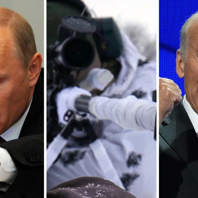 &lt;p&gt;Vladimir Putin, ruski vojnik i Joe Biden&lt;/p&gt;

