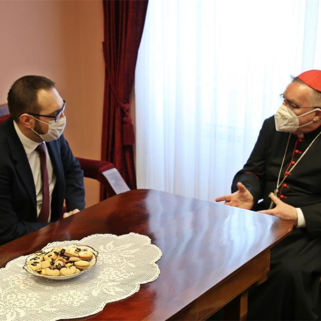 Sastanak kardinala Bozanića s gradonačelnikom Tomaševićem
