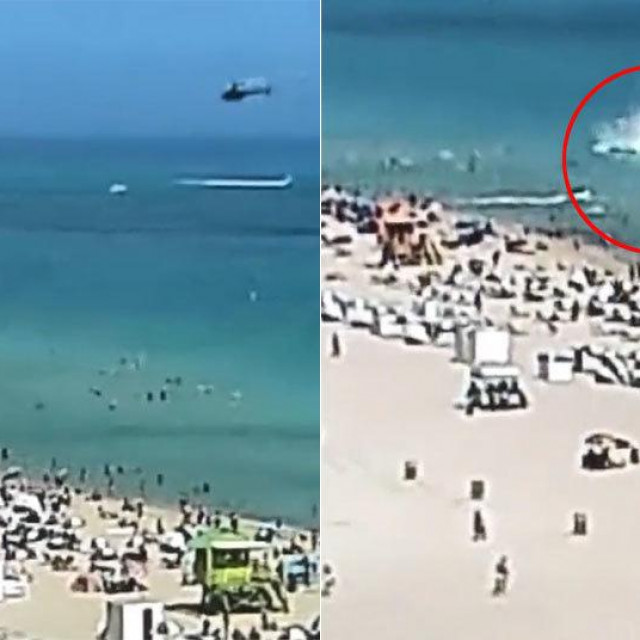 &lt;p&gt;Helikopter pao na obali Miami Beacha&lt;/p&gt;

