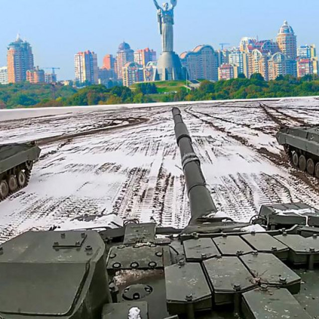 &lt;p&gt;Ilustracija: ruski tenkovi i panorama Kijeva&lt;/p&gt;
