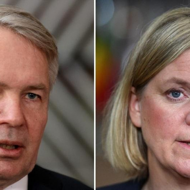 Finski ministar vanjskih poslova Pekka Haavisto i švedska premijerka Magdalena Andersson
