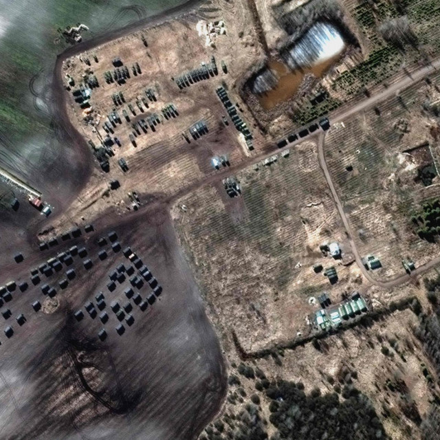 &lt;p&gt;Satelitska snimka koja prikazuje gomilanje trupa na sjeveru ukrajinske granice&lt;/p&gt;

&lt;p&gt; &lt;/p&gt;
