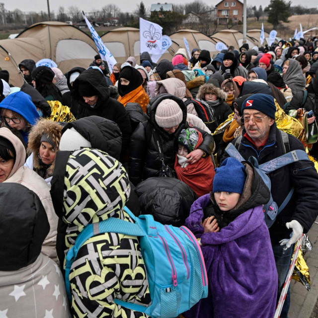 &lt;p&gt;Ukrajinske izbjeglice na granici s Poljskom&lt;/p&gt;
