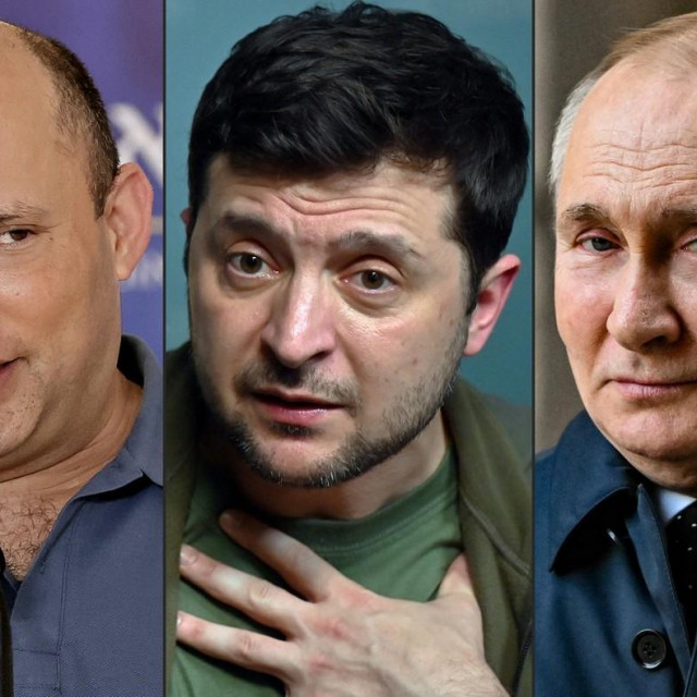 &lt;p&gt;Naftali Bennett, Volodimir Zelenski, Vladimir Putin&lt;/p&gt;
