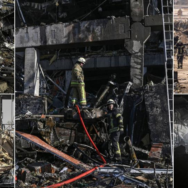 Uništeni trgovački centar u Kijevu
