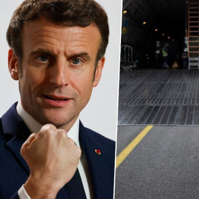Emmanuel Macron i francuski vojnici
