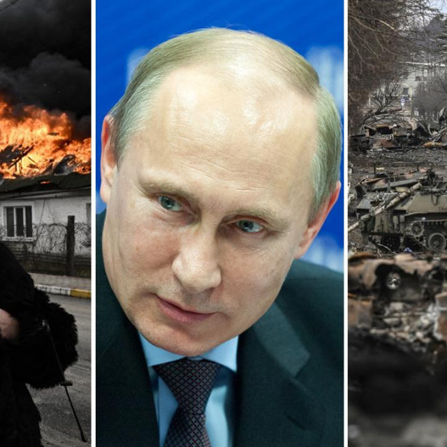 &lt;p&gt;Prizor iz Irpina, Vladimir Putin i uništena kolona oklopnih vozila u Buči, zapadno od Kijeva&lt;/p&gt;