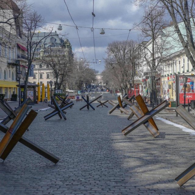 &lt;p&gt;Protutenkovske barikade na ulicama Odese&lt;/p&gt;