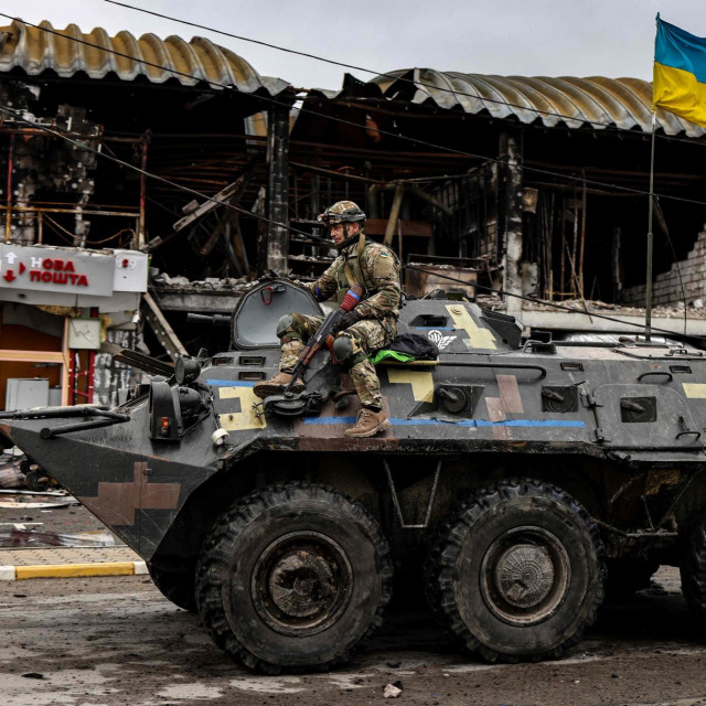 &lt;p&gt;Ukrajinski vojnici u oslobođenoj Buči&lt;/p&gt;