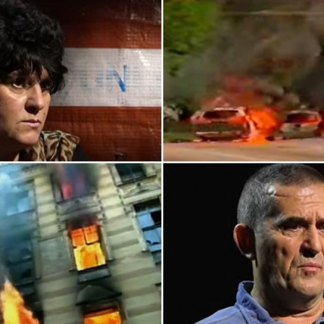 &lt;p&gt;Gore: Senida Karović i prizor granatiranja Sarajeva; dolje; sarajevska vijećnica i vatrogasac Ismet Tucak&lt;/p&gt;