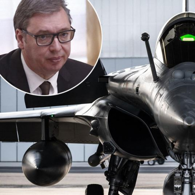 &lt;p&gt;Aleksandar Vučić i borbeni avion Dassault Rafale&lt;/p&gt;