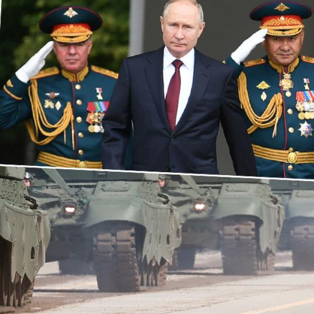 &lt;p&gt;Ruske haubice Msta-S i Vladimir Putin sa svojim generalima&lt;/p&gt;