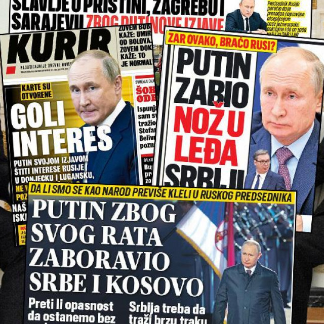 &lt;p&gt;Aleksandar Vučić, naslovnice srbijanskih novina i Vladimir Putin&lt;/p&gt;