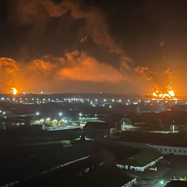 &lt;p&gt;Požar u skladištu nafte u ruskom gradu Brjansku&lt;/p&gt;