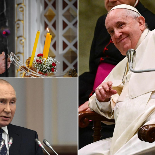 &lt;p&gt;Papa Franjo, patrijarh Kiril i Vladimir Putin&lt;/p&gt;