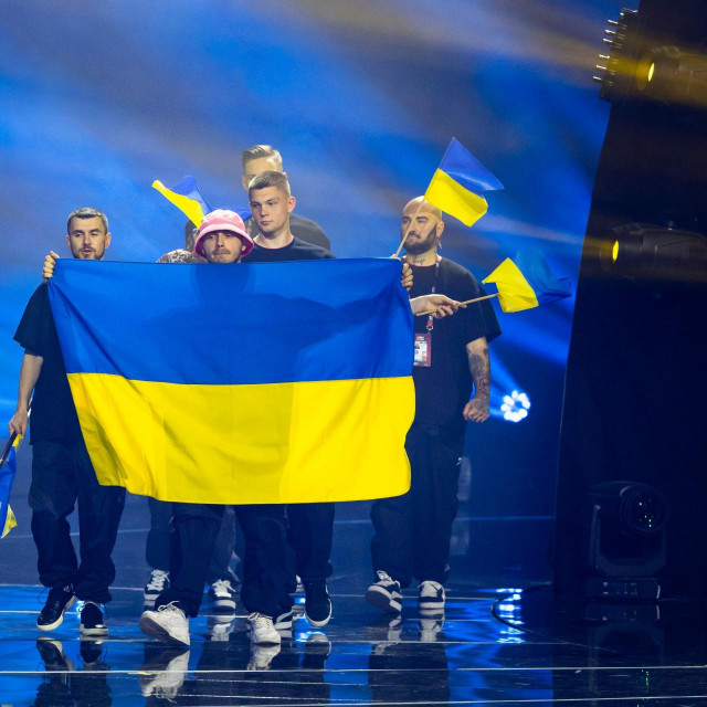 &lt;p&gt;Mandatory Credit: Photo by Rolf Klatt/Shutterstock (12939169dp)&lt;br /&gt;
Kalush Orchestra of Ukraine during the first Dress Rehearsal of the Grand Final of the 66th Eurovision Song Contest in Turin on May 13, 2022.&lt;br /&gt;
1st Dress Rehearsal of the Grand Final, 66th Eurovision Song Contest 2022, Turin, Italy - 13 May 2022&lt;/p&gt;