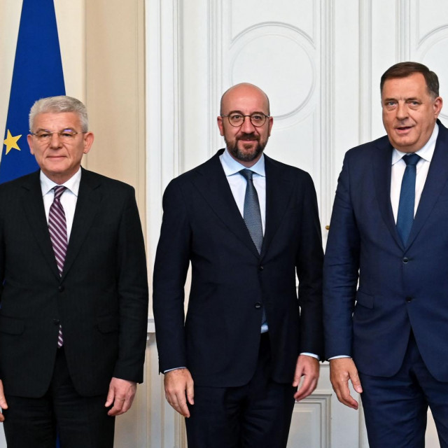 &lt;p&gt;Šefik Džaferović, Charles Michel i Milorad Dodik prije sastanka u Sarajevu&lt;/p&gt;