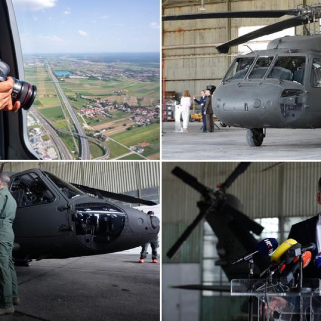 &lt;p&gt;Probni let Black Hawkom, helikopter Black Hawk, predsjednik Zoran Milanović ispred helikoptera, ministar obrane Mario Banožić drži govor&lt;/p&gt;