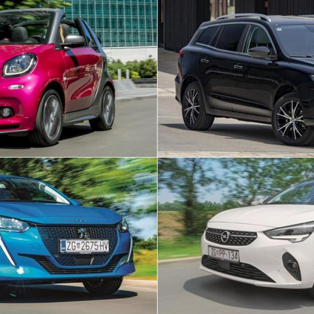 &lt;p&gt;Smart ForTwo; MG 5 Electric; Peugeot e-208; Opel Corsa-e&lt;/p&gt;